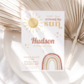 Eerste reis rond Sun Boho Rainbow 1e verjaardag Kaart