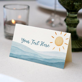 Eerste reis rond Sun Place Card Verjaardagsfeest Plaatskaartje