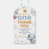 Eerste reis rond zon 1e verjaardag dank u cadeaulabel (Voorkant)