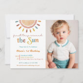 Eerste reis rond zon 1e verjaardag foto kaart (Voorkant)