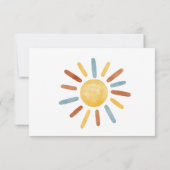 Eerste reis rond zon 1e verjaardag foto kaart (Achterkant)