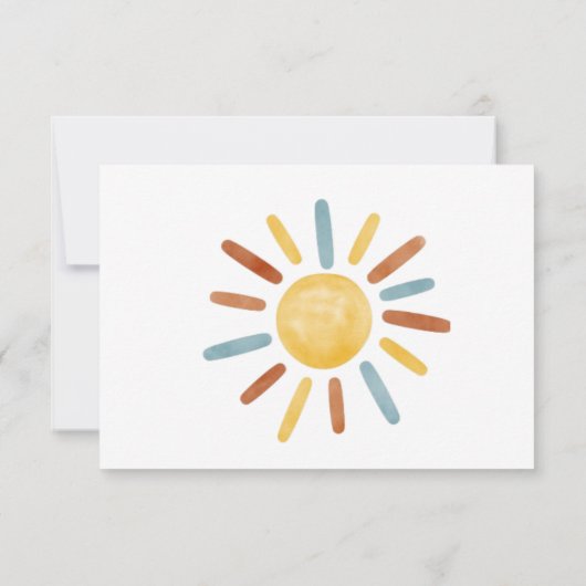 Eerste reis rond zon 1e verjaardag foto kaart (Achterkant)