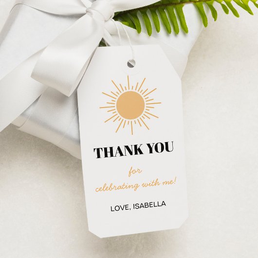 Eerste reis rond zon dank u Label verjaardagsfeest Cadeaulabel