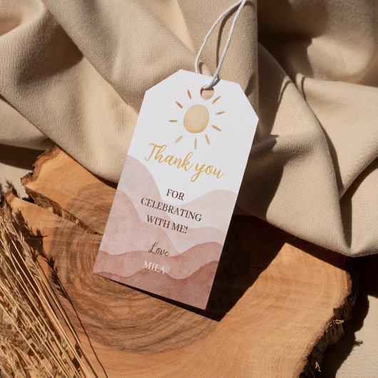 Eerste reis rond zon dank u Label verjaardagsfeest Cadeaulabel