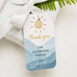 Eerste reis rond zon dank u Label verjaardagsfeest Cadeaulabel