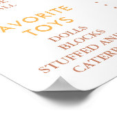 Eerste reis rond zon mijlpaal meisjes 1e verjaarda poster (Hoek)