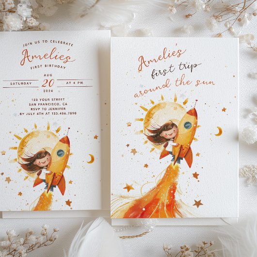 Eerste reis rond Zon Verjaardag Kosmisch Avontuur Kaart