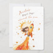 Eerste reis rond Zon Verjaardag Kosmisch Avontuur Kaart (Voorkant)