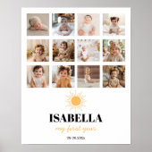 Eerste reis rond zon Verjaardag Milestone Poster (Voorkant)