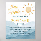 Eerste reis rond Zon Verjaardag Tijd Capsule teken Poster (Voorkant)