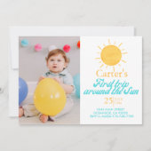 eerste reis rondom de zonfoto Uitnodiging (Voorkant)