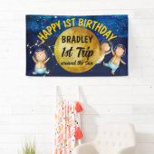 Eerste reis rondom de zonsopgang van het eerste ve spandoek (Insitu)