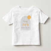 Eerste reis rondom zonneschijn boho yellow kinder shirts (Voorkant)