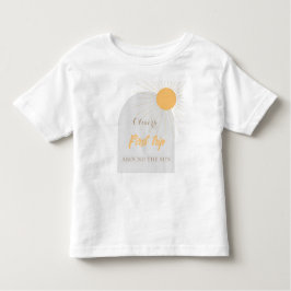 Eerste reis rondom zonneschijn boho yellow kinder shirts