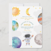 Eerste reis Space astronot 1 e verjaardag Kaart (Voorkant)