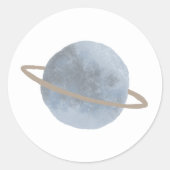 ‘Eerste reis’ Sun Space Kids Verjaardag Ronde Sticker (Voorkant)