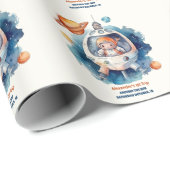 Eerste reis van de eerste verjaardag van de ruimte cadeaupapier (Rol Hoek)