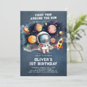 Eerste reis van de eerste verjaardag van de ruimte kaart (Staand voorkant)