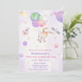 Eerste reis van de eerste verjaardag van de ruimte kaart (Staand voorkant)