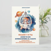 Eerste reis van de eerste verjaardag van de ruimte kaart (Staand voorkant)