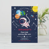 Eerste reis van de eerste verjaardag van de ruimte kaart (Staand voorkant)