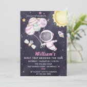 Eerste reis van de eerste verjaardag van de ruimte kaart (Staand voorkant)