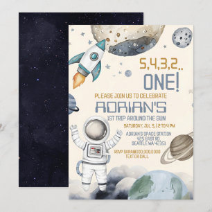 Eerste reis van de eerste verjaardag van de ruimte kaart
