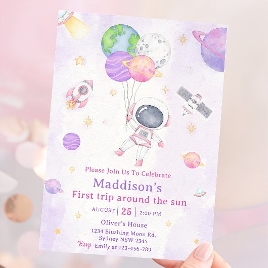 Eerste reis van de eerste verjaardag van de ruimte kaart