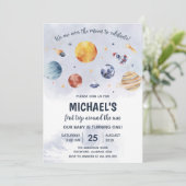 Eerste reis van de eerste verjaardag van de ruimte kaart (Staand voorkant)