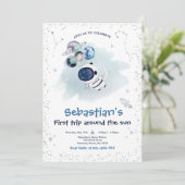 Eerste reis van de eerste verjaardag van de ruimte kaart (Staand voorkant)