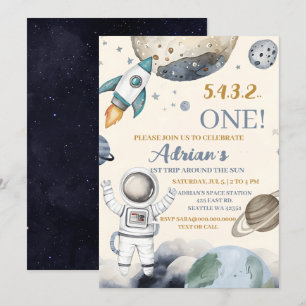 Eerste reis van de eerste verjaardag van de ruimte kaart