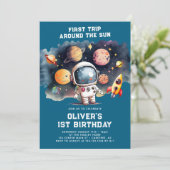 Eerste reis van de eerste verjaardag van de ruimte kaart (Staand voorkant)