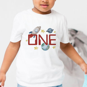 Eerste reis van de eerste verjaardag van de ruimte kinder shirts