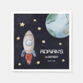 Eerste reis van de eerste verjaardag van de ruimte servet (Voorkant)