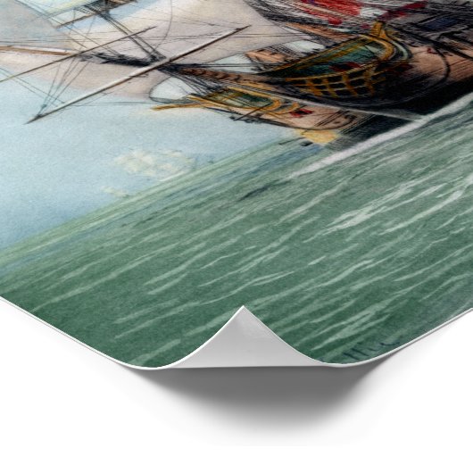 Eerste reis van de HMS-overwinning Poster (Hoek)