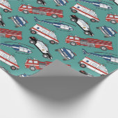 Eerste respondent medische noodverjaardag cadeaupapier (Hoek)