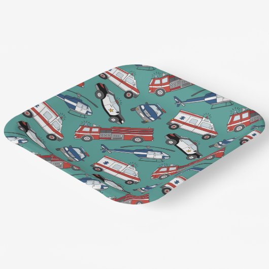 Eerste respondent medische noodverjaardag papieren bordje (Gebogen)