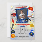 Eerste Responder Fotouitnodiging op zaterdag Kaart (Voorkant)