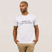 Eerste Responder Respect T Shirt (Voorkant volledig)