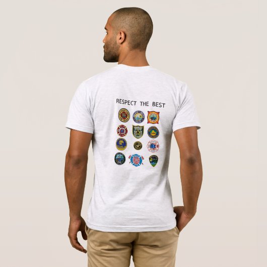 Eerste Responder Respect T Shirt (Achterkant volledig)