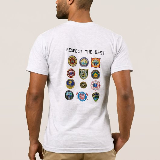 Eerste Responder Respect T Shirt (Achterkant)