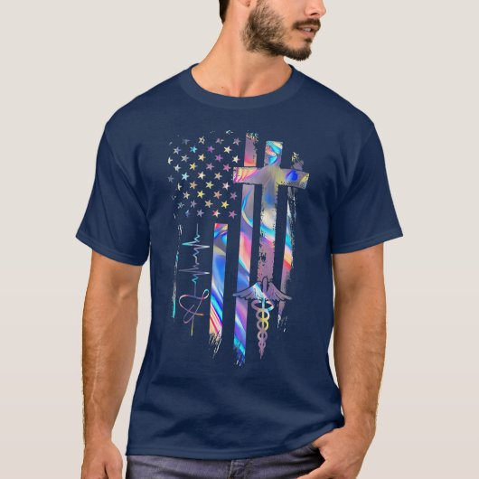 Eerste Responder Zurse Amerikaanse vlag T-shirt (Voorkant)
