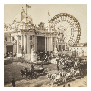 Eerste reuzenrad uitgevonden door George Ferris Foto Afdruk