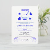 Eerste Rice Annaprashan-ceremonie Kaart (Staand voorkant)