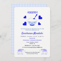 Eerste Rice Annaprashan-ceremonie