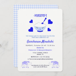 Eerste Rice Annaprashan-ceremonie Kaart