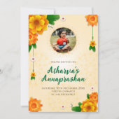 Eerste Rice voeding ceremonie uitnodiging Annapras (Voorkant)