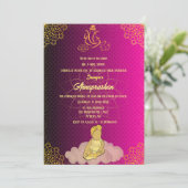 Eerste Rijst "Annaprashan" Indiaas Baby Afbeelding Kaart (Staand voorkant)