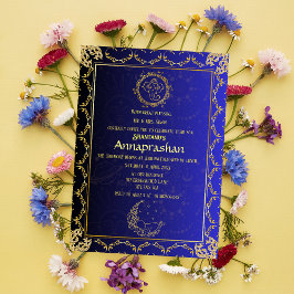 Eerste rijst "Annaprashan" Indiase Baby Kaart