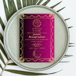 Eerste rijst "Annaprashan" Indiase Baby Kaart